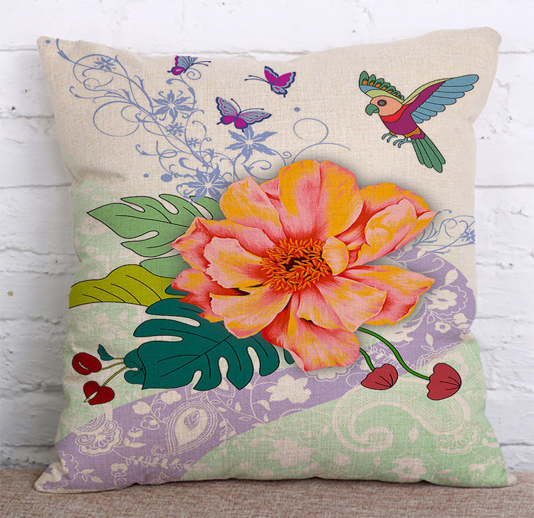 Cotton Linen Cushion, Linen Cloth Hugging Pillow Case, Lumbar Bed, Backrest, Lumbar Pillow