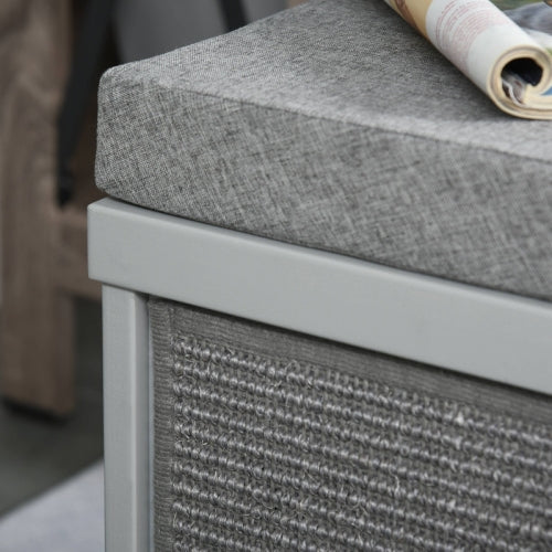 PawHut Cat House Bed Kitten Cave Cube Indoor For Small Pet With Removable Sisal Scratching Pads Soft Cushions, 41x30x36 Cm, Grey