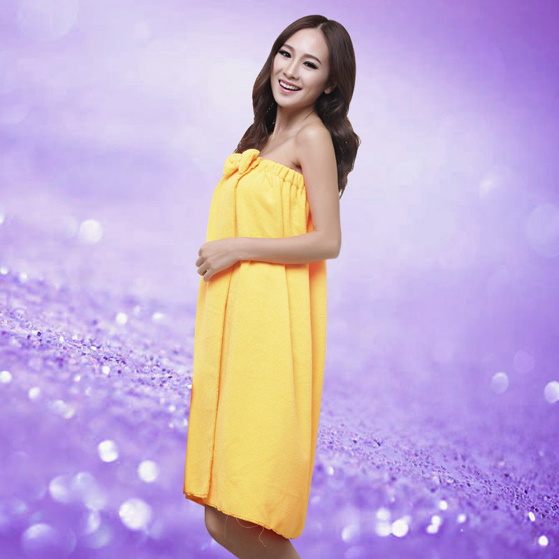 Bow-knot Tube Top Bath Dress Microfiber Bath Towel