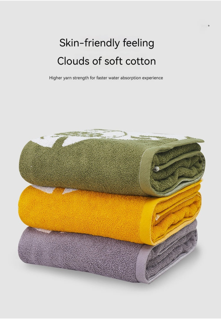 Cartoon Cute Home Cotton Travel Thickened Water-absorbing Quick-drying Soft Bath Towel