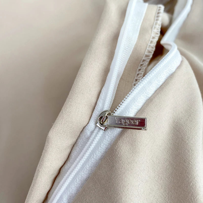 Bedding Sets Single Double Bed Hotel Home Duvet Cover Sets Skin Friendly Fabric Solid Color King Size Quilt Cover Sets