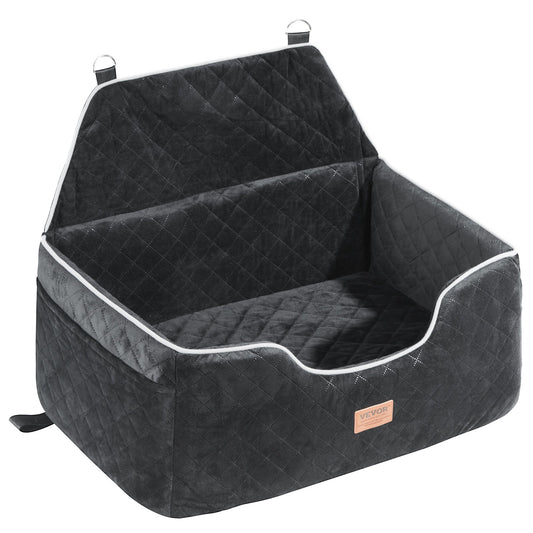 Dog Car Seat, Dog Booster Seat For Car With A Storage Pocket