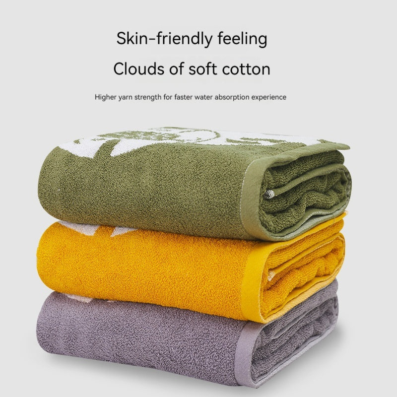 Cartoon Cute Home Cotton Travel Thickened Water-absorbing Quick-drying Soft Bath Towel