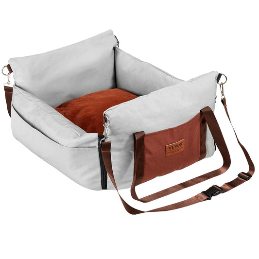 Dog Car Seat, Waterproof Dog Booster Seat For Car With Side Handles And A Storage Pocket