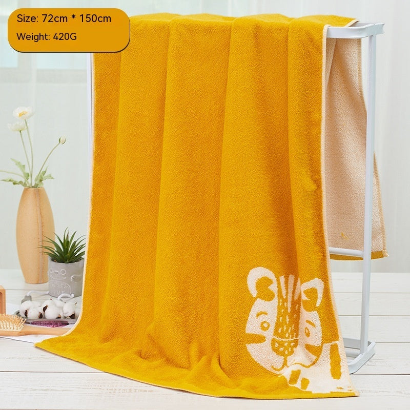 Cartoon Cute Home Cotton Travel Thickened Water-absorbing Quick-drying Soft Bath Towel